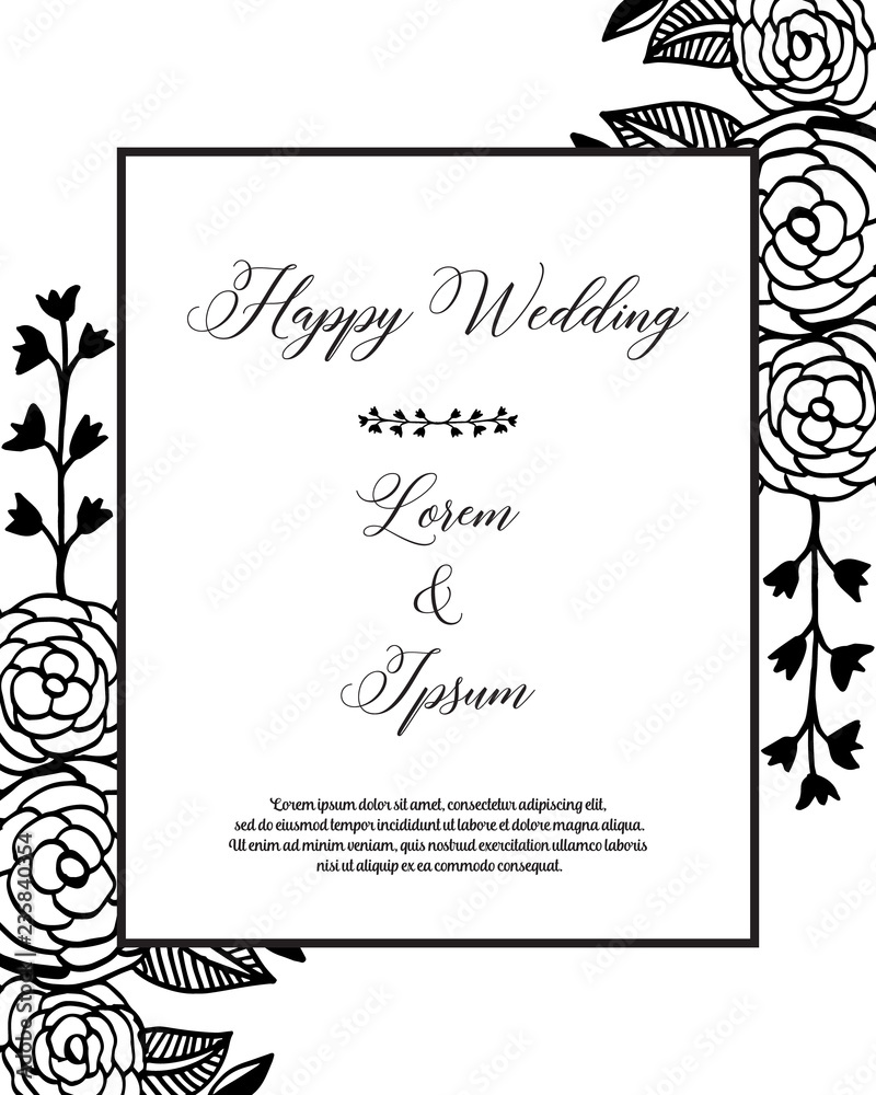 flower wedding ornament concept vector illustration