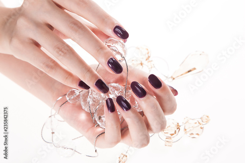 a woman's nail, designed with nail art