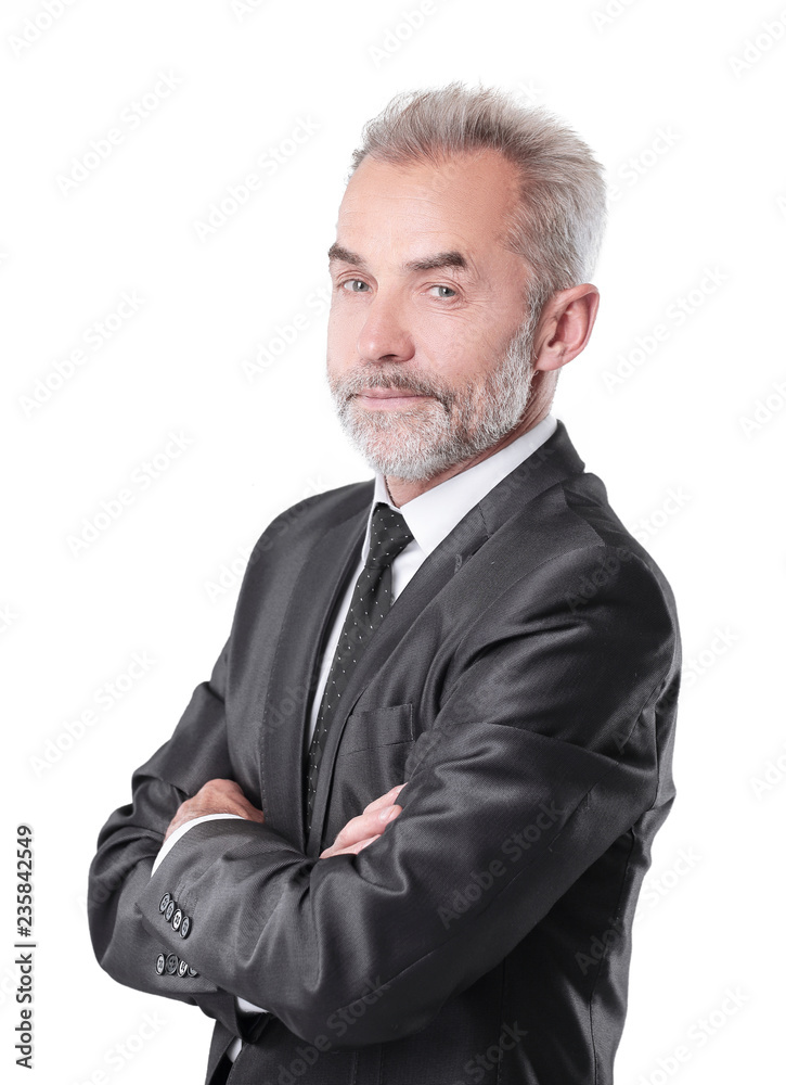 portrait of a serious businessman.isolated on grey background portrait of a serious businessman.isolated on grey background
