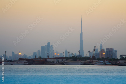 sunset in Dubai city view, United Arab Emirates © Ioan Panaite