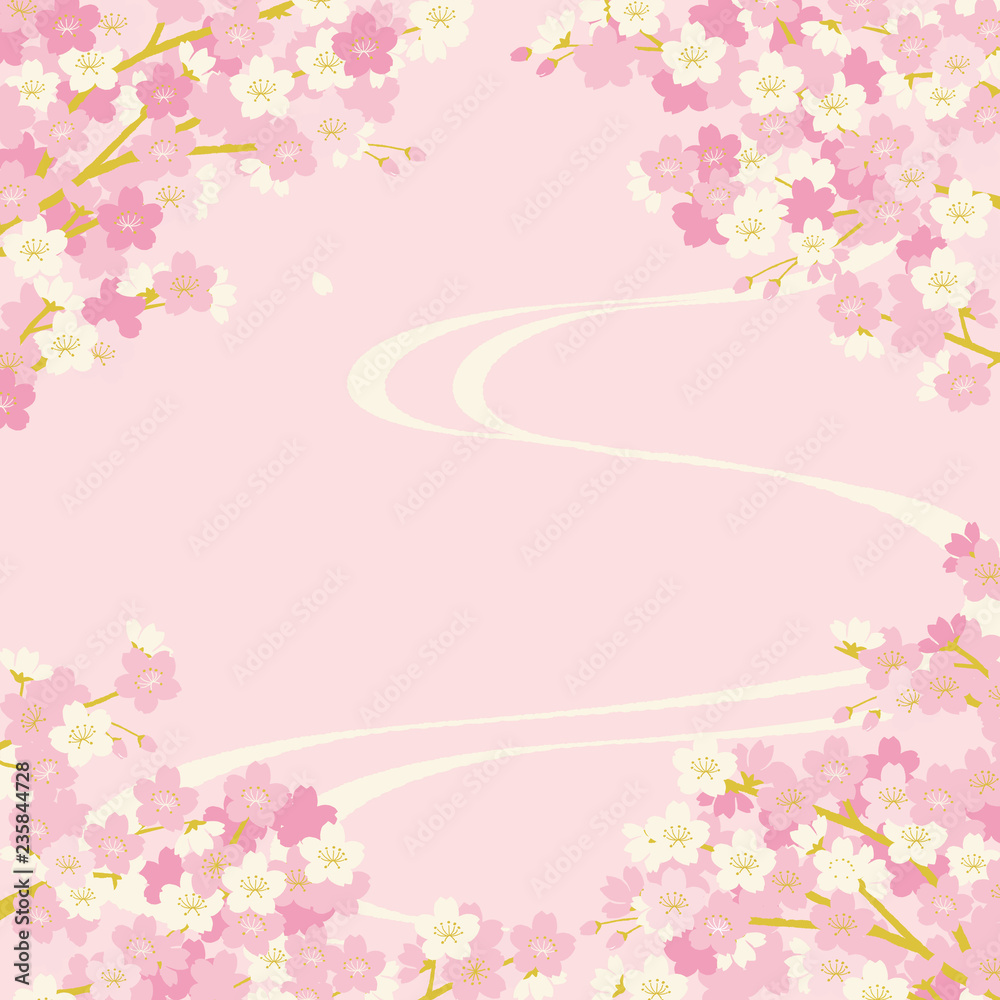 桜　背景イラスト