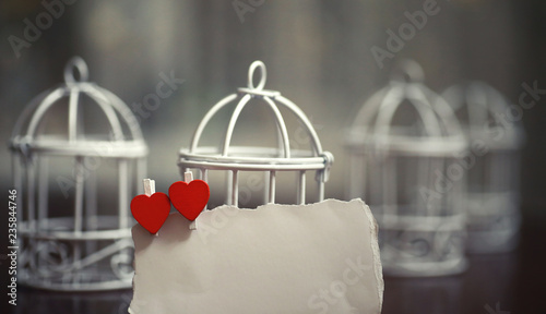 white sheet of paper love notes and heart shape