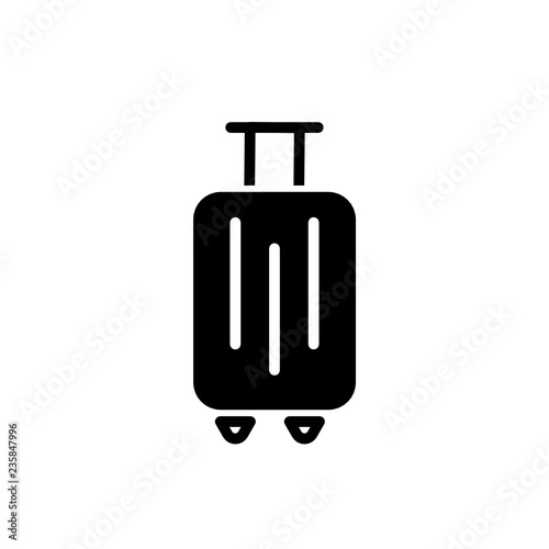 luggage icon vector glyph style. holiday icon