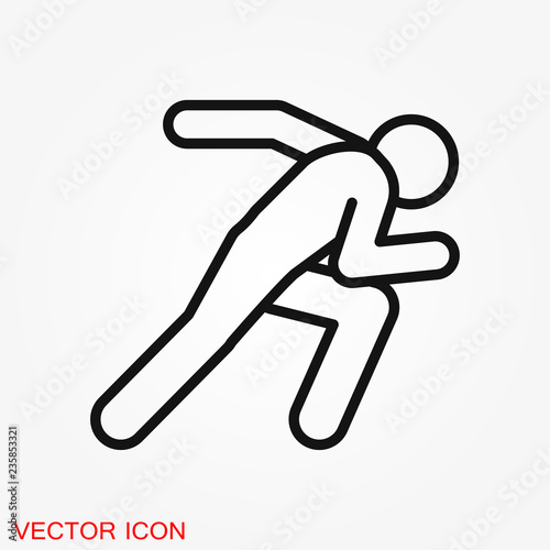 Athlete icon isolated on background vector illustration