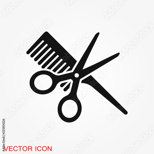 Barber icon vector, for web and mobile, salon hair dryer, hair curler.