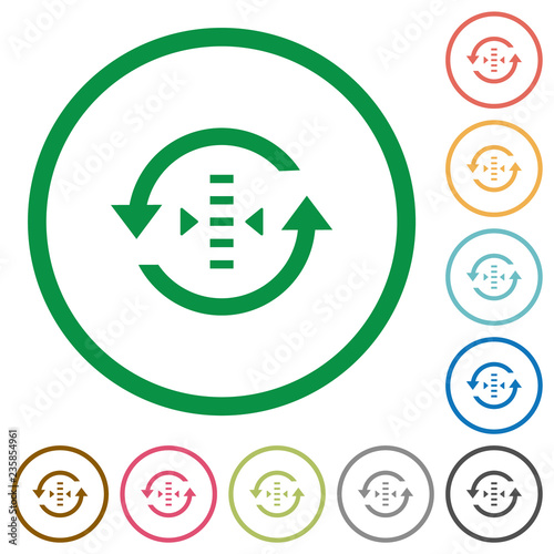 Adjust refresh rate flat icons with outlines