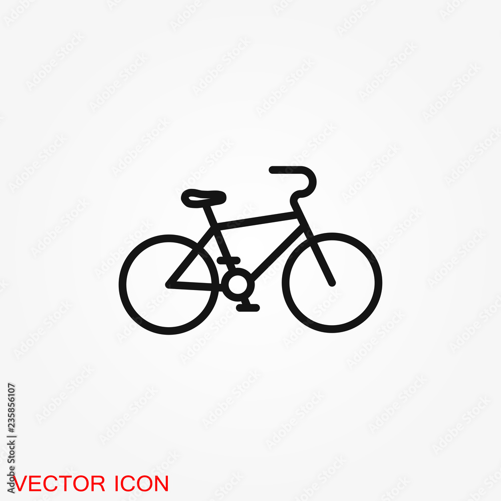 Obraz premium Bicycle icon. Vector element illustration on background.