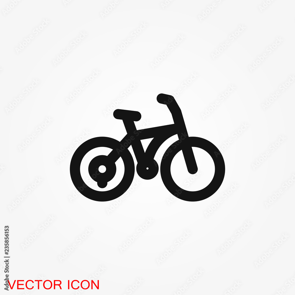 Fototapeta premium Bicycle icon. Vector element illustration on background.