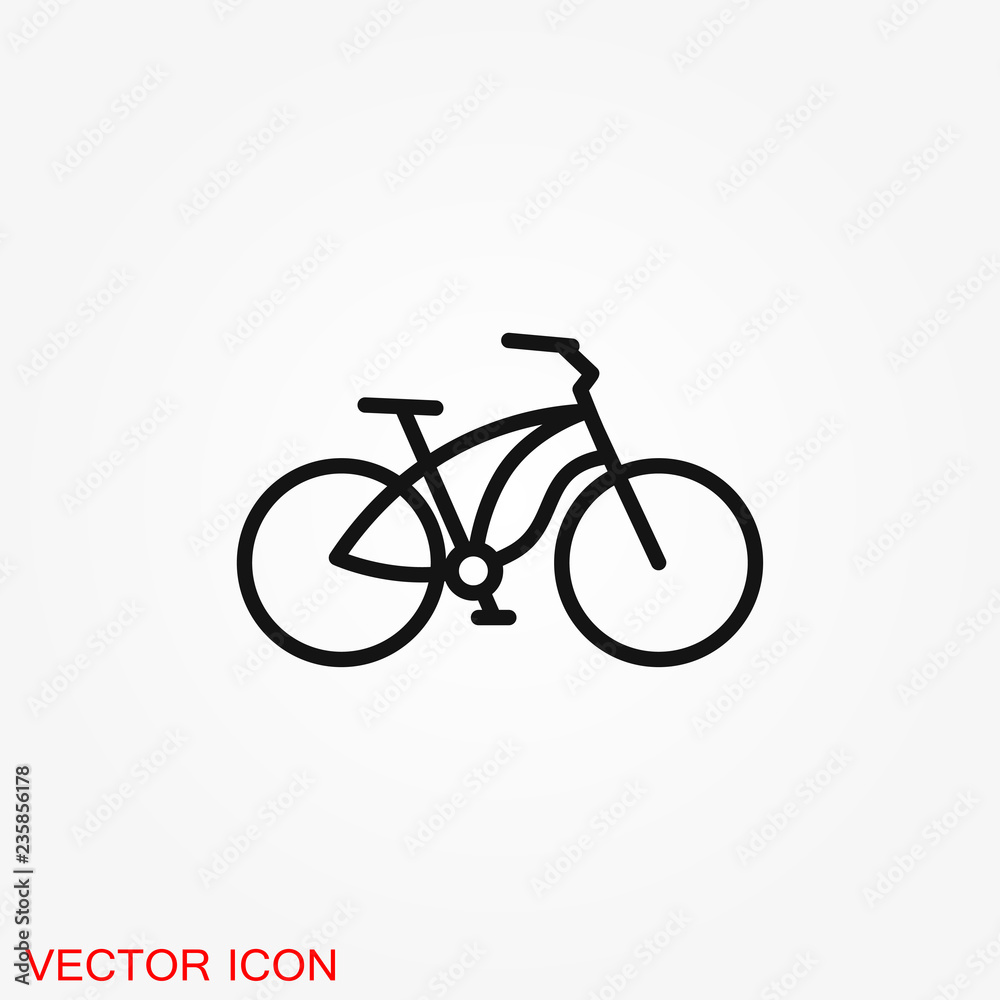 Obraz premium Bicycle icon. Vector element illustration on background.