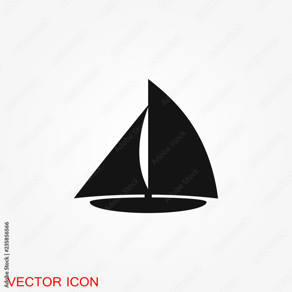 Boat icon vector in trendy flat style isolated on background. Ship transport, boat symbol Boat icon vector in trendy flat style isolated on background. Ship transport, boat symbol