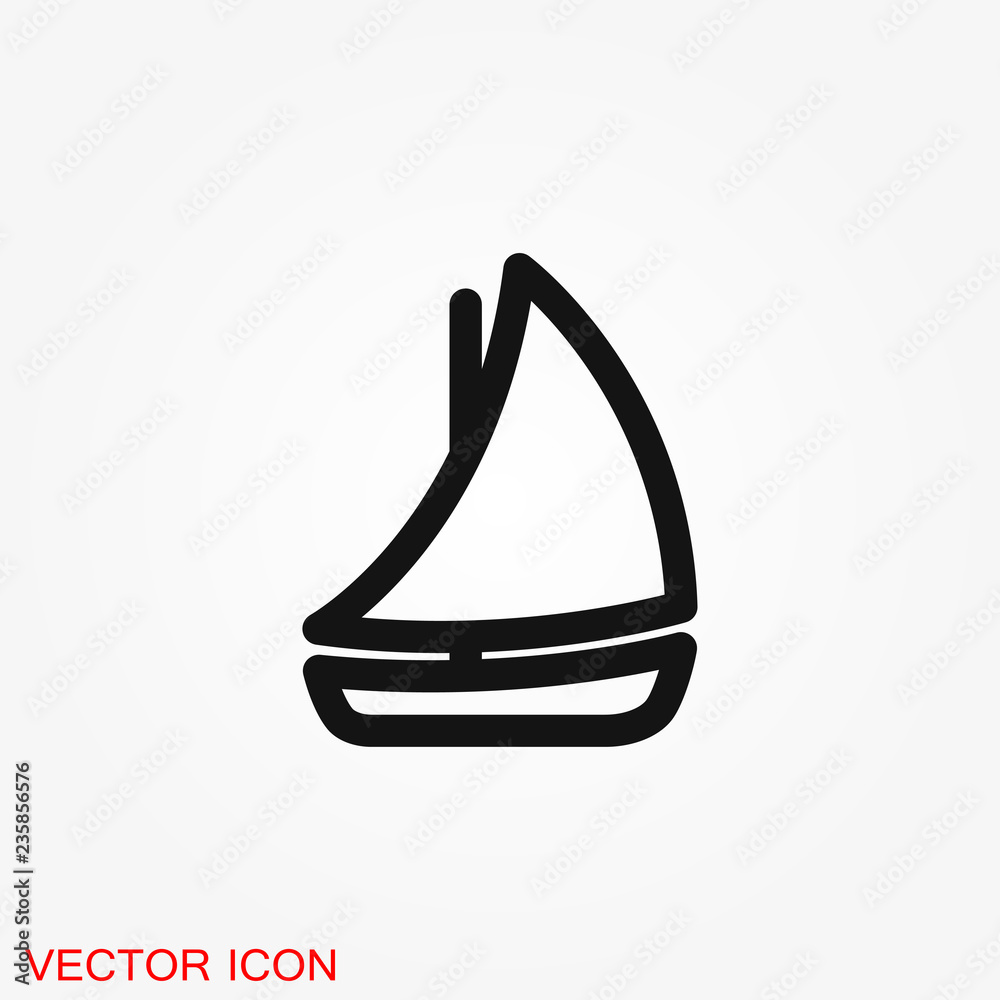 Boat icon vector in trendy flat style isolated on background. Ship transport, boat symbol Boat icon vector in trendy flat style isolated on background. Ship transport, boat symbol