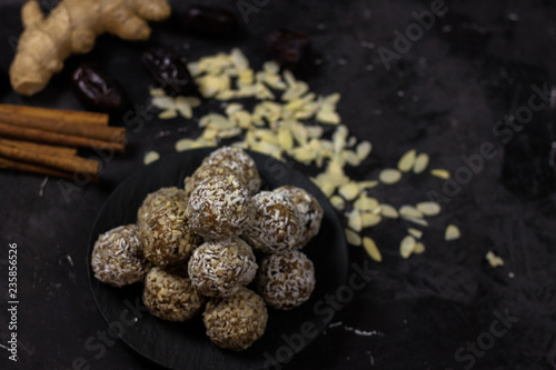 Wallpaper Mural Vegan sweet delicious candy. Raw sweet ball Torontodigital.ca