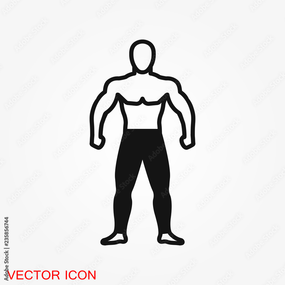 Body icon in flat minimal design. Concept illustration for web site. Sign, symbol, element. Body icon in flat minimal design. Concept illustration for web site. Sign, symbol, element.