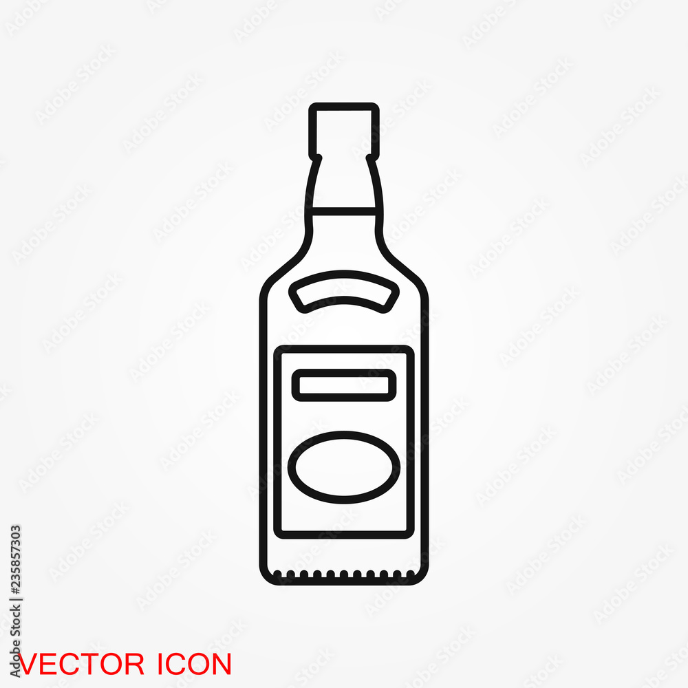 Bottle vector icon, for mobile and web design. Drink Bottle vector graphics Bottle vector icon, for mobile and web design. Drink Bottle vector graphics