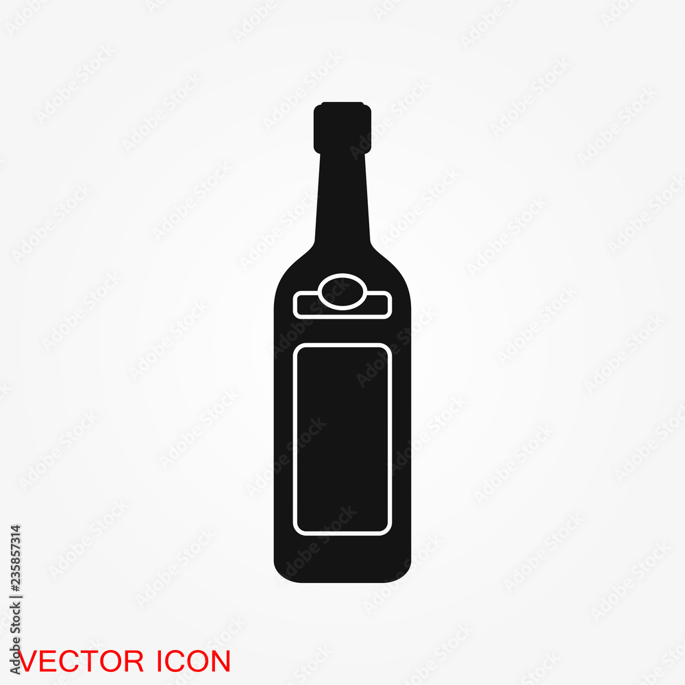 Bottle vector icon, for mobile and web design. Drink Bottle vector graphics Bottle vector icon, for mobile and web design. Drink Bottle vector graphics