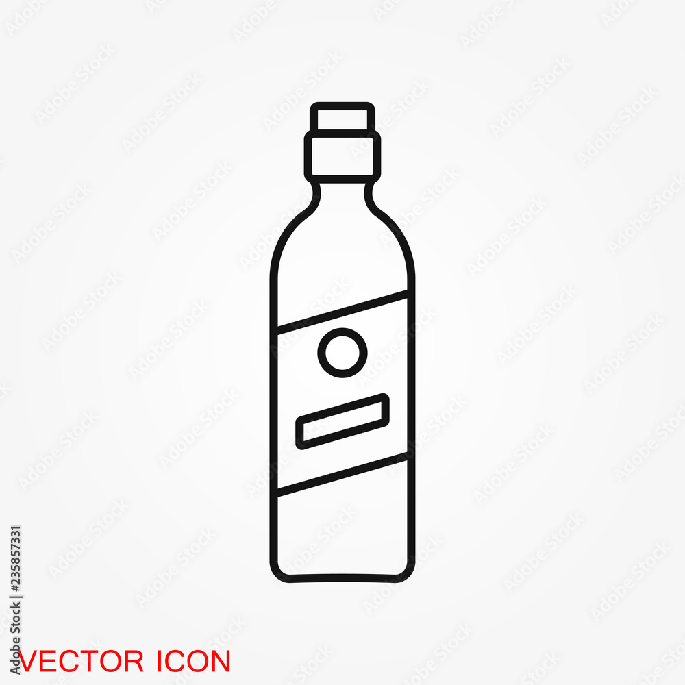 Bottle vector icon, for mobile and web design. Drink Bottle vector graphics Bottle vector icon, for mobile and web design. Drink Bottle vector graphics