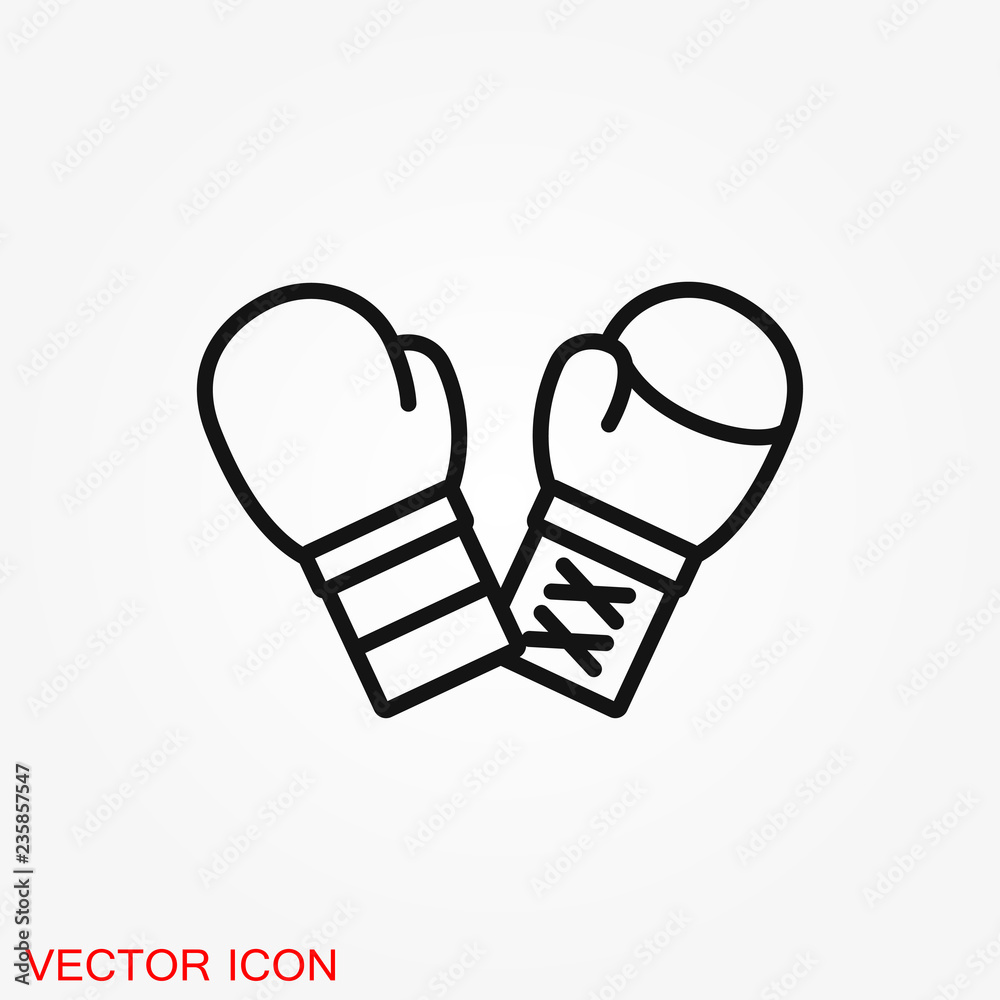 Boxing icon, equipment and sport vector graphics, symbol on a background Boxing icon, equipment and sport vector graphics, symbol on a background