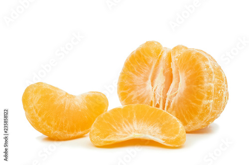 tangerine juicy ripe fruit on a white background