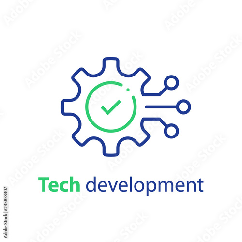 Innovation concept, technology development, system integration, software business, technical support, smart solution