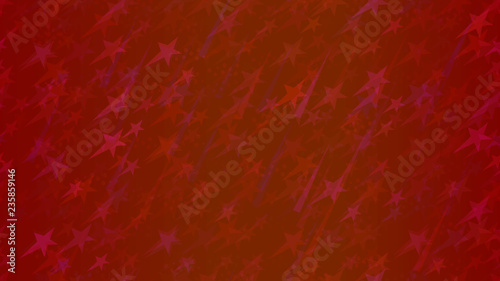 An abstract pattern of flying stars, triangular elements and circles. A bright element of the design of wallpaper, tiles, packaging, textiles, covers.