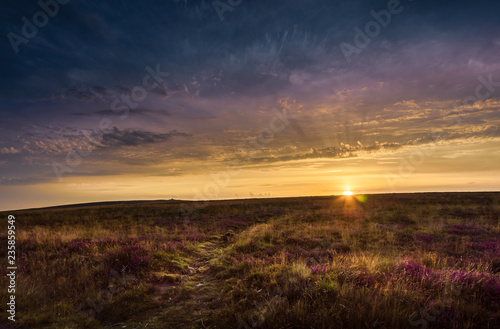 Sunset Over Moorland