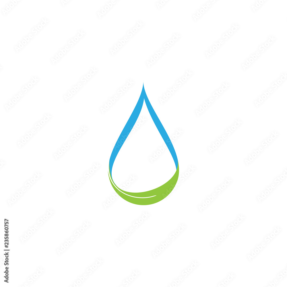 Water drop with leaf logo, environmental care logo Water drop with leaf logo, environmental care logo