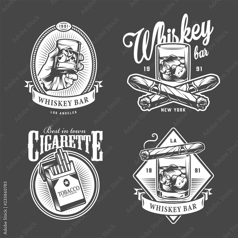 Vintage men's club logotypes