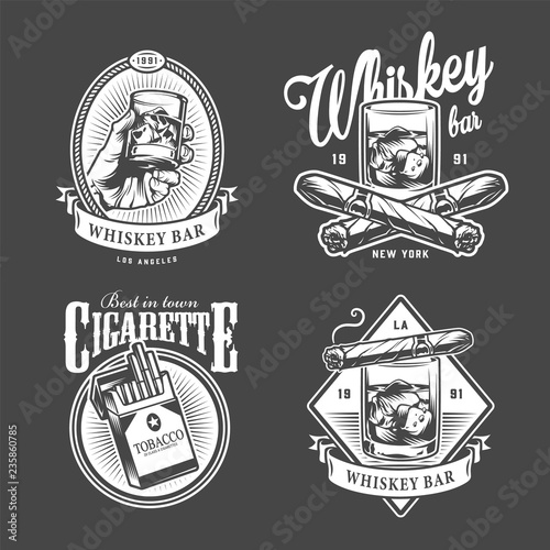 Vintage men's club logotypes