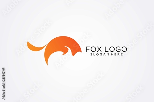 Jumping fox logo design