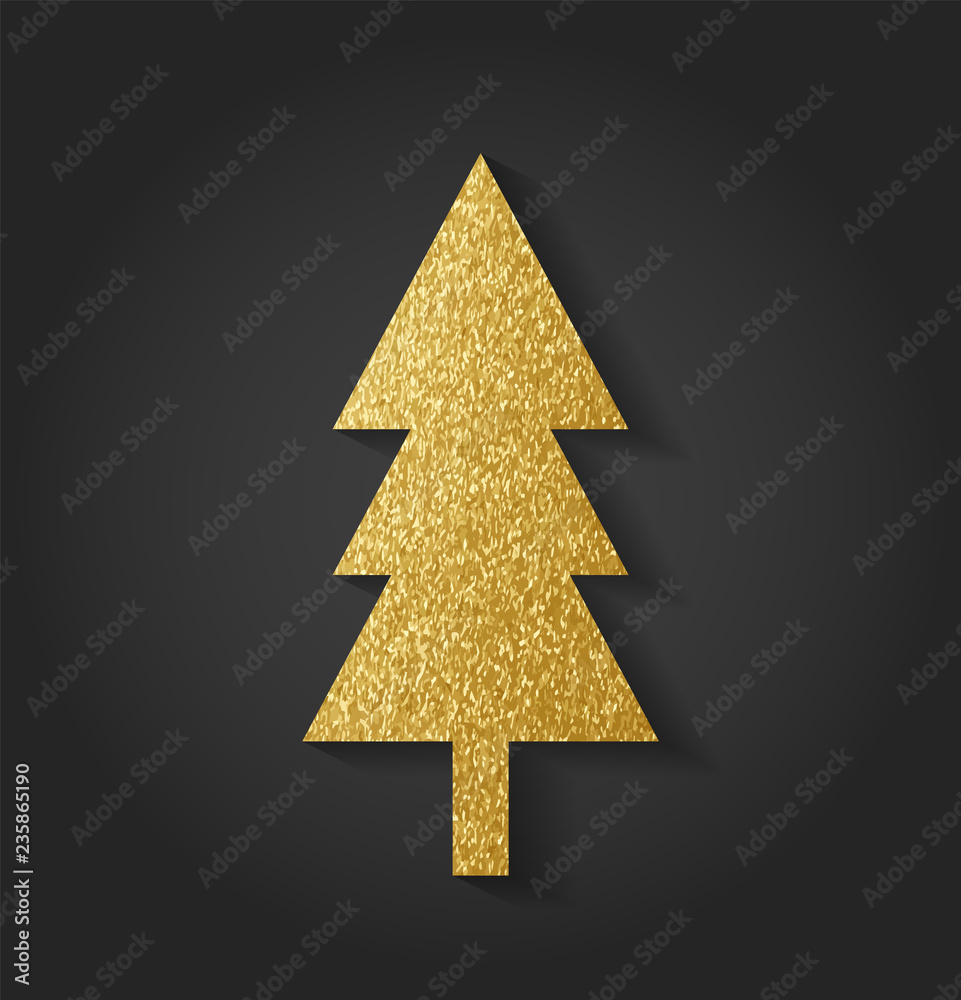 Obraz premium Beautiful Golden Christmas Tree