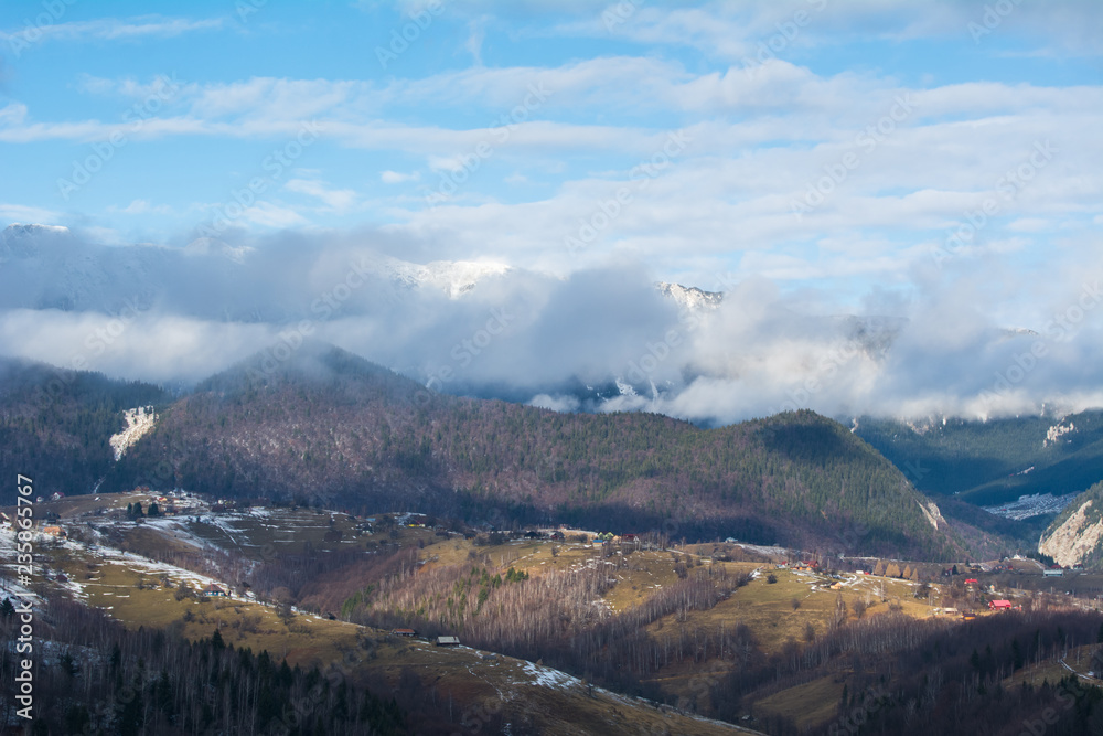 Beautiful mountain landscape in winter