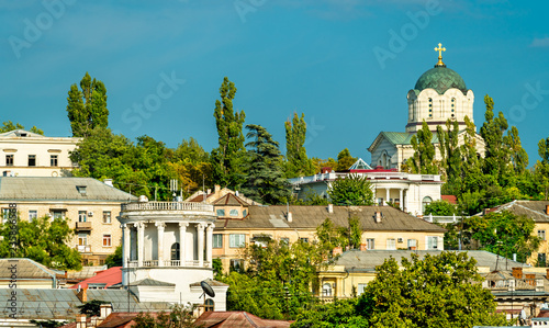Skyline of Sevastopol with St. Vladimir Cathedral. Crimea