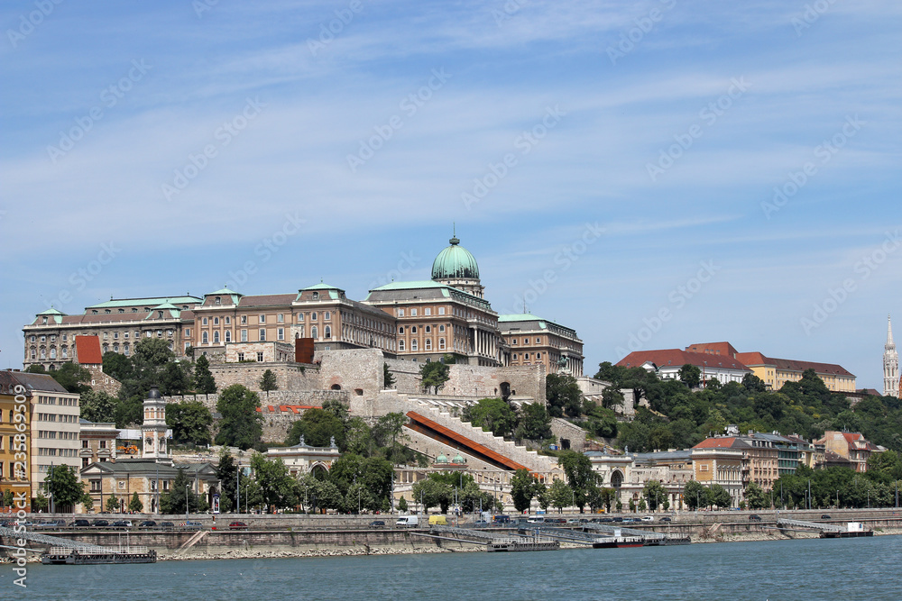 Royal castle on hill Budapest cityscape Hungary