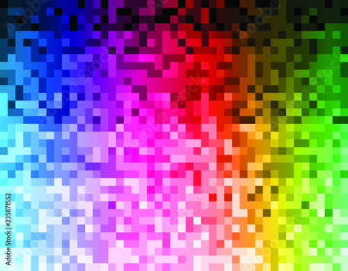 Abstract pixel mosaic rainbow color background
