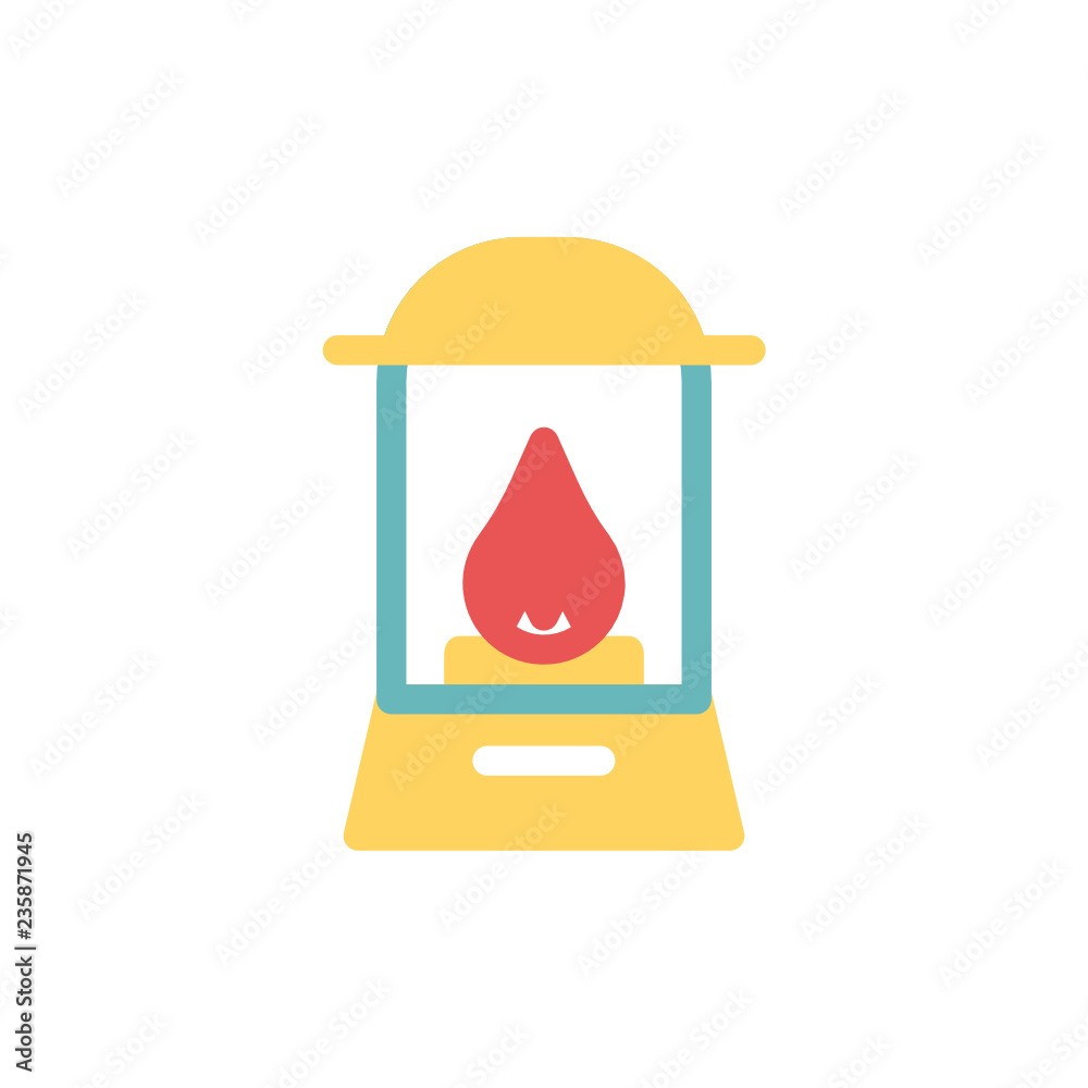 Fototapeta premium oil lamp icon vector flat style