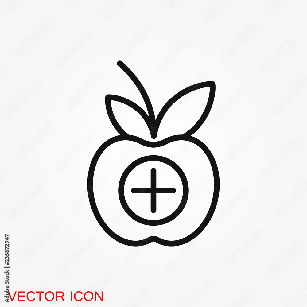 Dietary vector icon, food dietary labels isolated on background Dietary vector icon, food dietary labels isolated on background