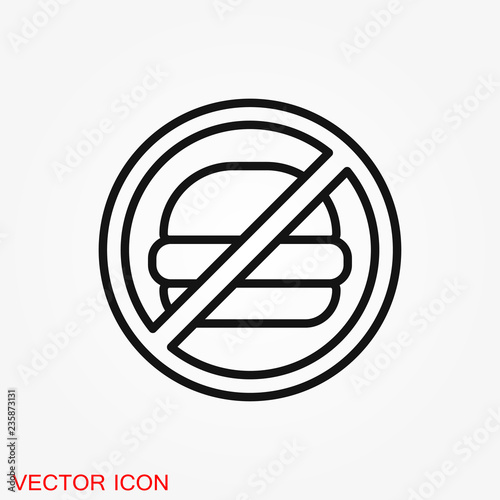Dietary vector icon, food dietary labels isolated on background