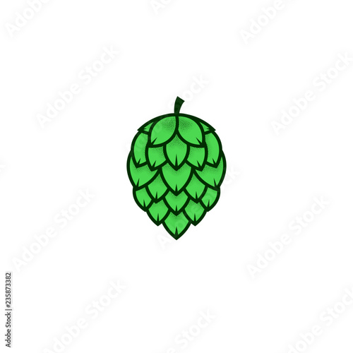 Hop logo creative vector green illustration for modern trendy element design mockup beer emblem