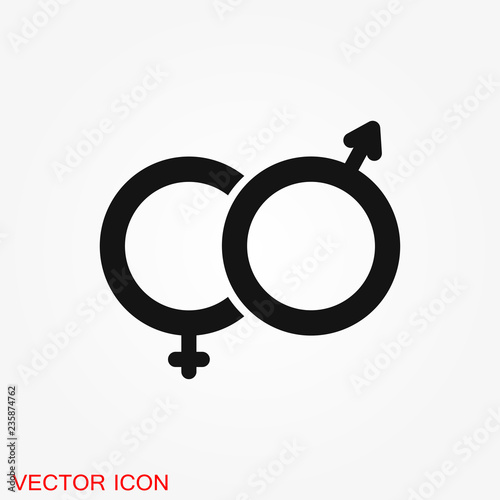 Erotic vector icon for adult only content, flat illustration