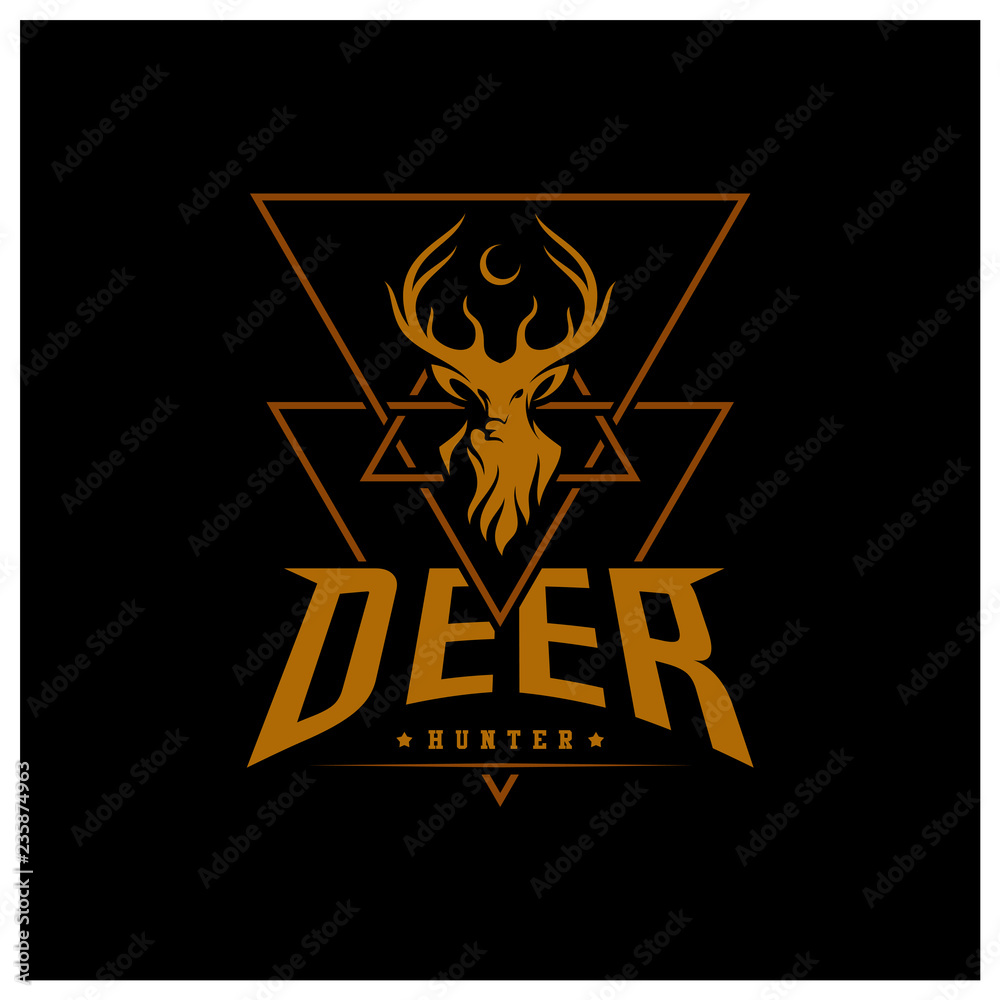 Set of Deer Hunt Logo template, Elegant Deer Head logo designs vector Set of Deer Hunt Logo template, Elegant Deer Head logo designs vector