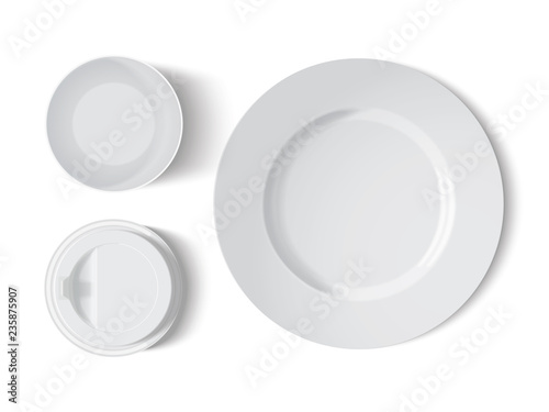Plate and cup for your design and logo