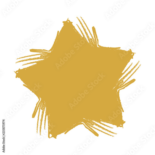 Goldener Weihnachtsstern handgezeichnet