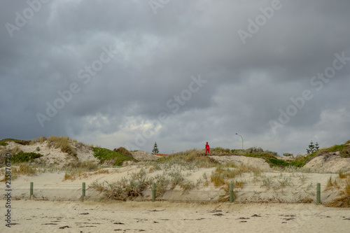 Landscape of a beach in Perth in a cloudy day