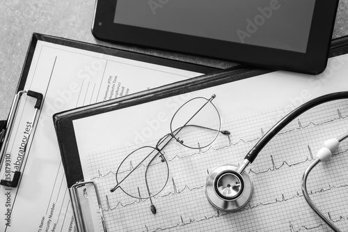 Stethoscope with cardiogram...