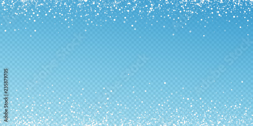 Random white dots Christmas background. Subtle fly