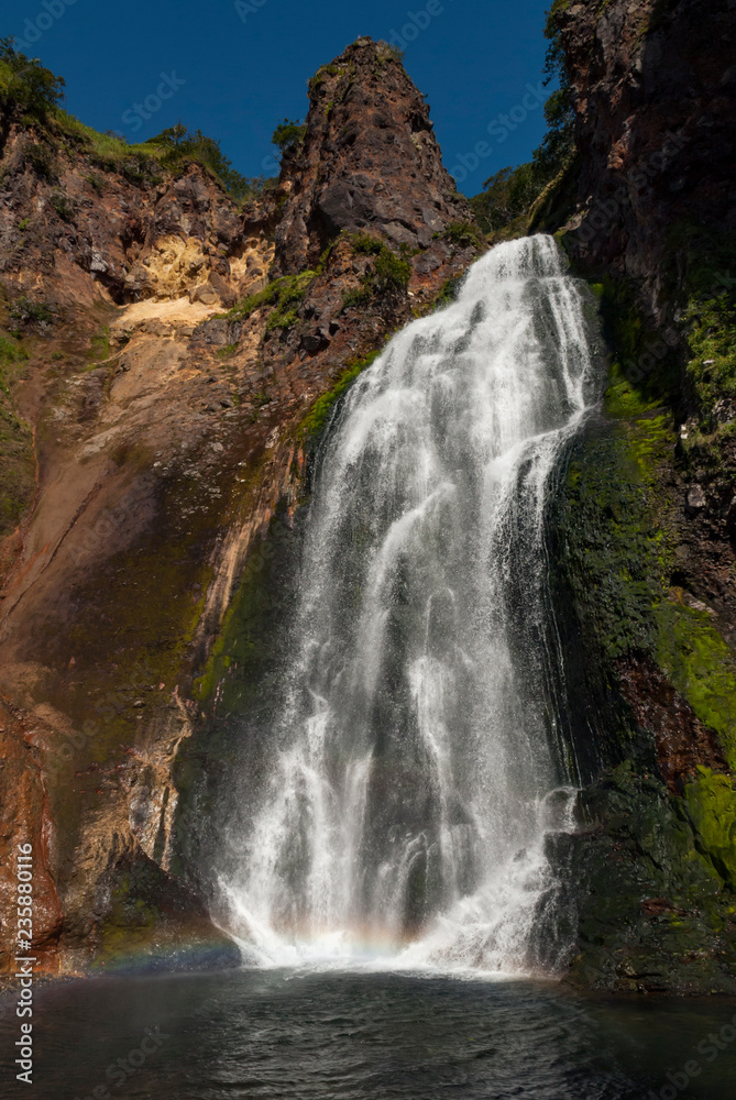 Fototapeta premium Waterfall, Iturup island, Kuril islands