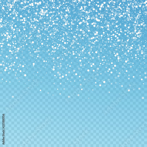Random white dots Christmas background. Subtle fly