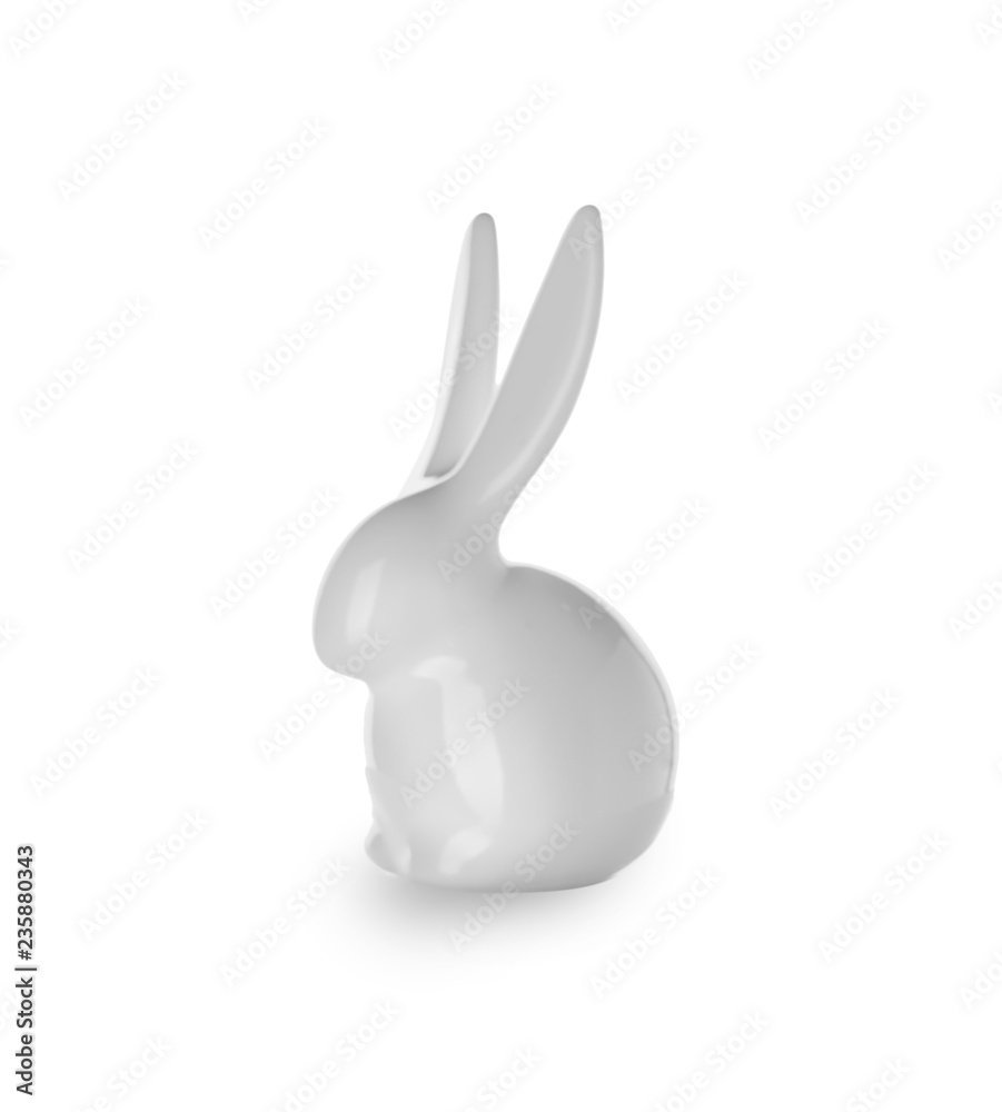Beautiful ceramic rabbit on white background Beautiful ceramic rabbit on white background
