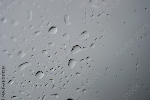 Drop of waters on the car glass