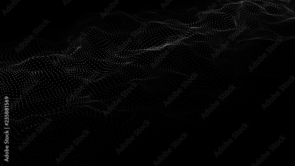 Futuristic dots pattern. Imitation wave of particles. Data visualization. Vector illustration. Futuristic dots pattern. Imitation wave of particles. Data visualization. Vector illustration.